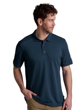 Kühl Peake Mens Short Sleeve tech Polo Shirt Pirate Blue XXXL outdoor hiking cam